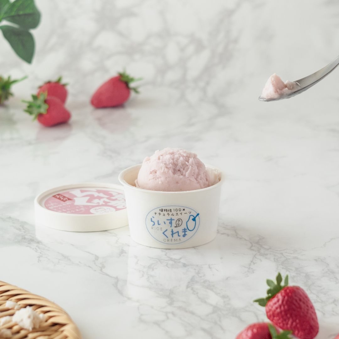 RICE CREMA STRAWBERRY SAKE LEES AMAZAKE Frozen Amazake 80ml