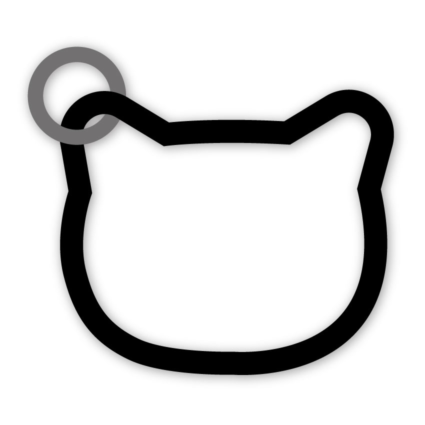 Cell phone ring cat black