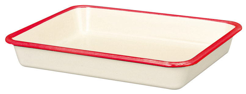 ENAMELED TRAY LL NEW RED