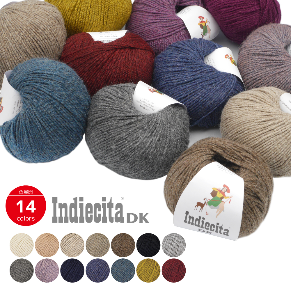 Indiecita dk50g ball roll Naito Shoji hand knitting yarn baby alpaca Peruvian NASKA knitting yarn