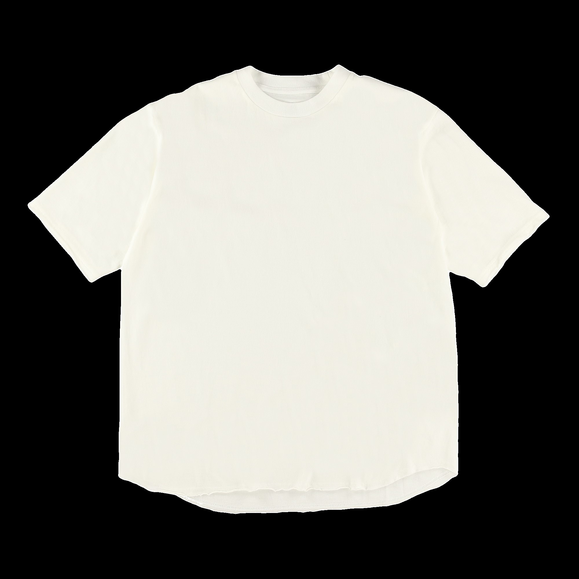 TRAVIS Round-body Jersey Short-Sleeved T-Shirt  S  WHT