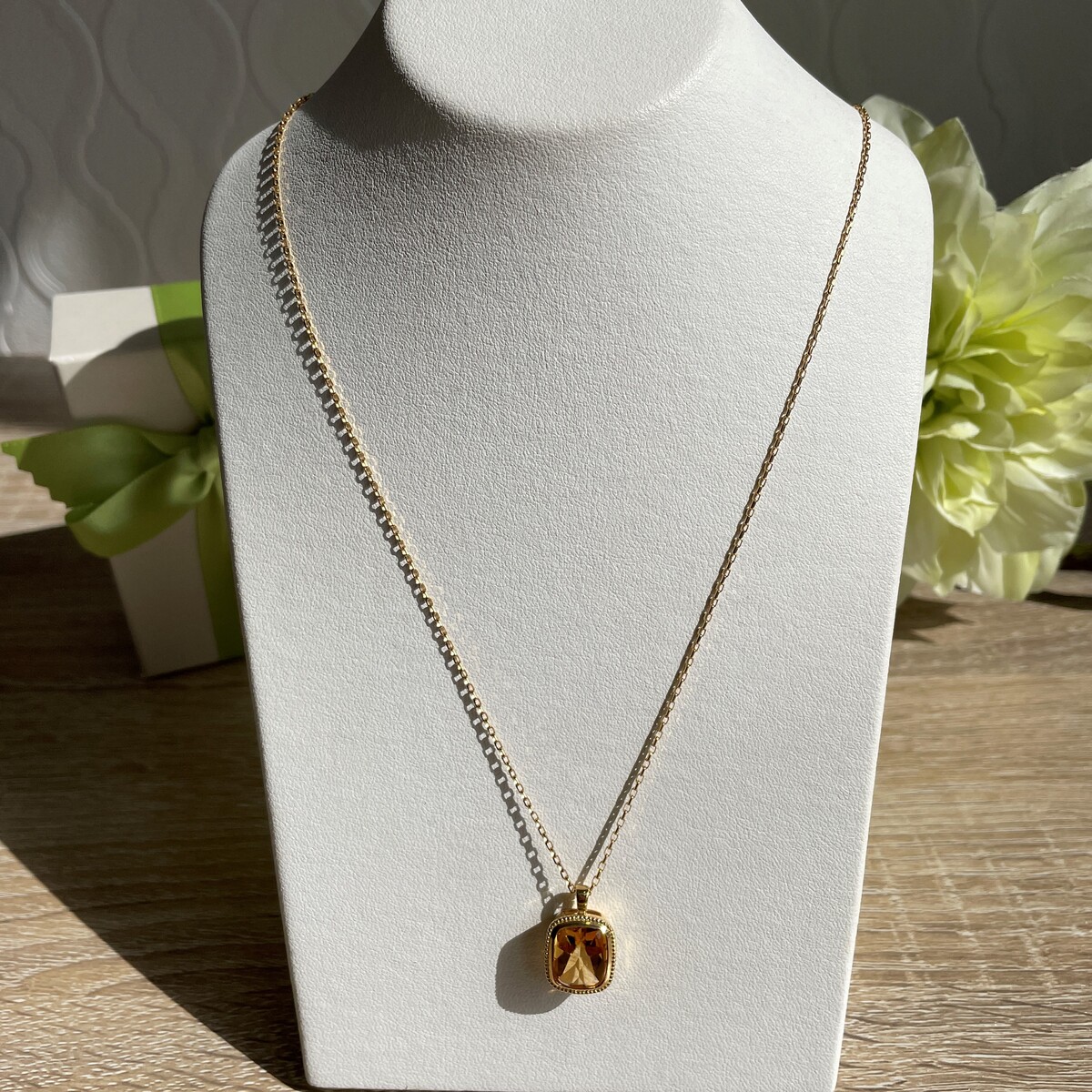 K18 Citrine necklace appropximately 45cm | DAHLIAS DIAMONDJAPAN INC.