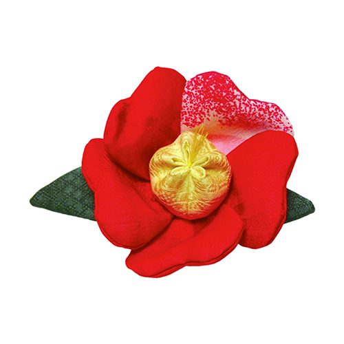 Camellia, Made in Japan, Old Silk, Pure Silk, Chikyuya, Hanging Decoration Accessory, Lucky Decoration