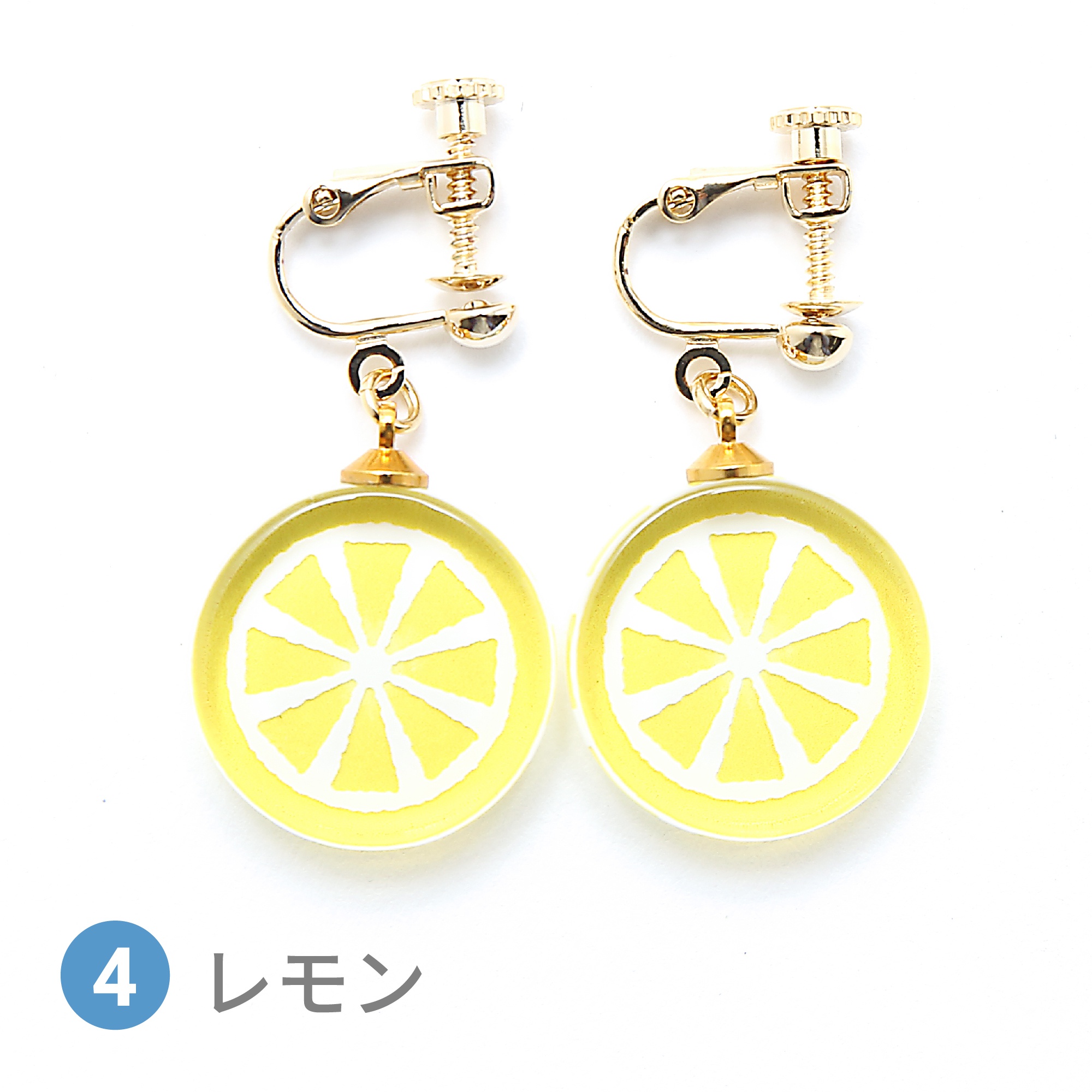 Glass accessories Earring candy lemon round shape