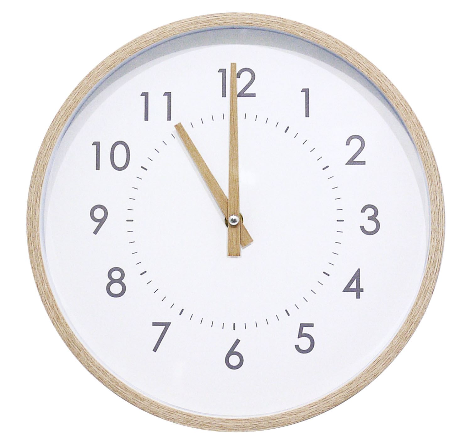 Natural wall clock ivory