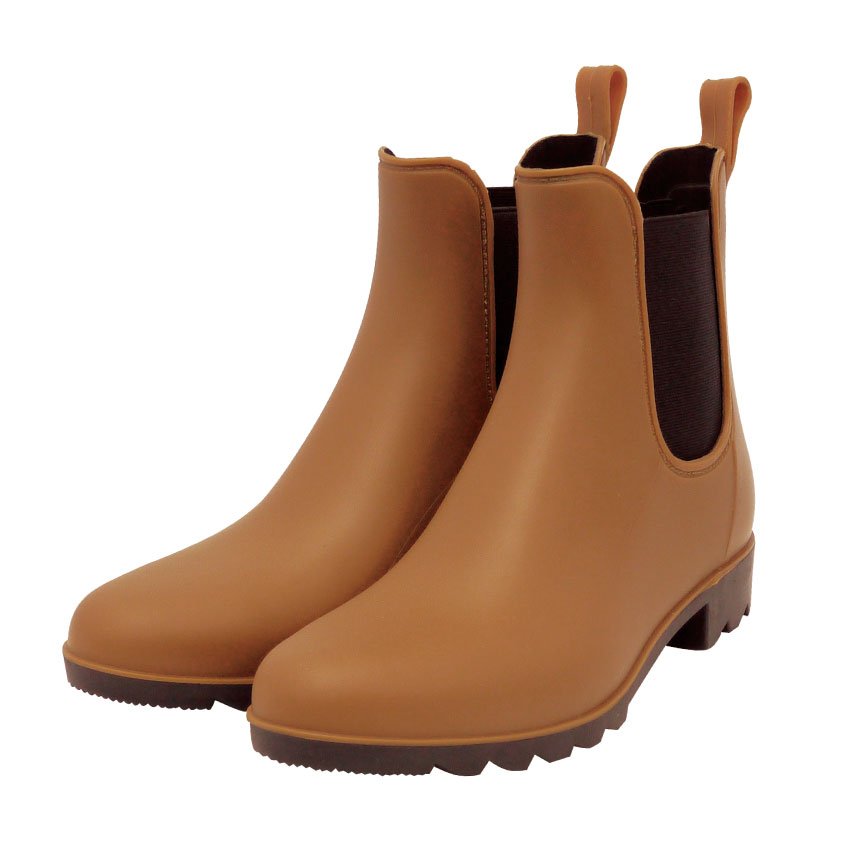 Side Gore Rain Boots Brown Size L