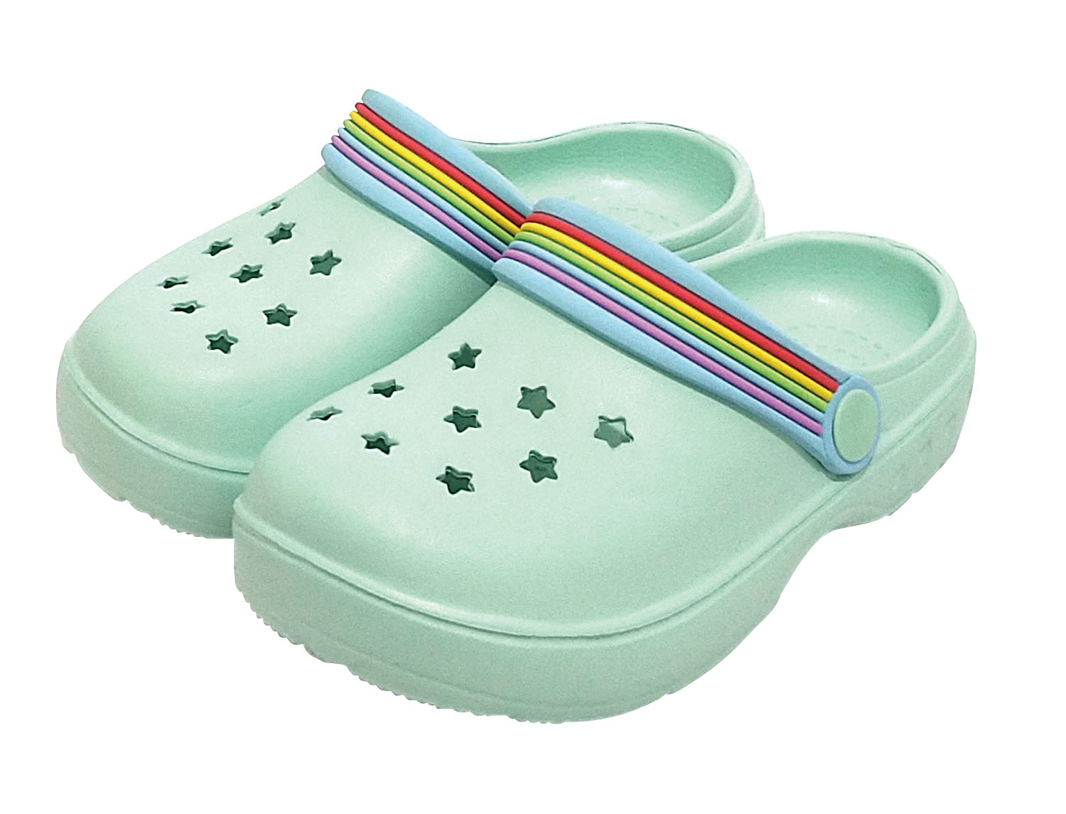 Rainbow star sandals in 6 colors and 3 assorted sizes for kids