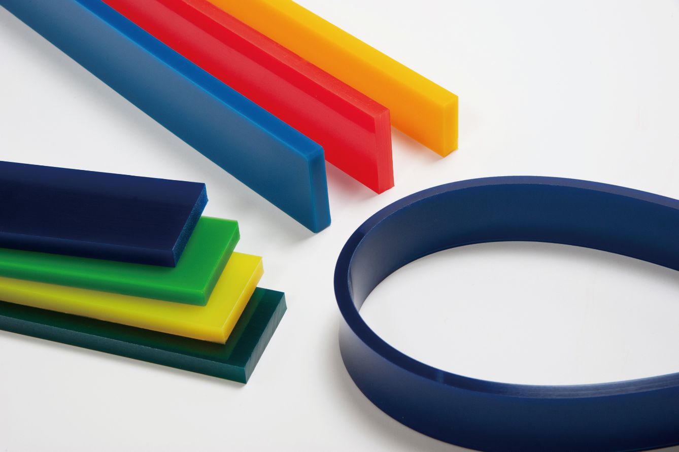 Squeegee rubber for Screen Printing    MINO PLAIN  Thickness:9mm  Height:50mm  Length:2000mm  Yellow(Hardness:80-85 Degrees)