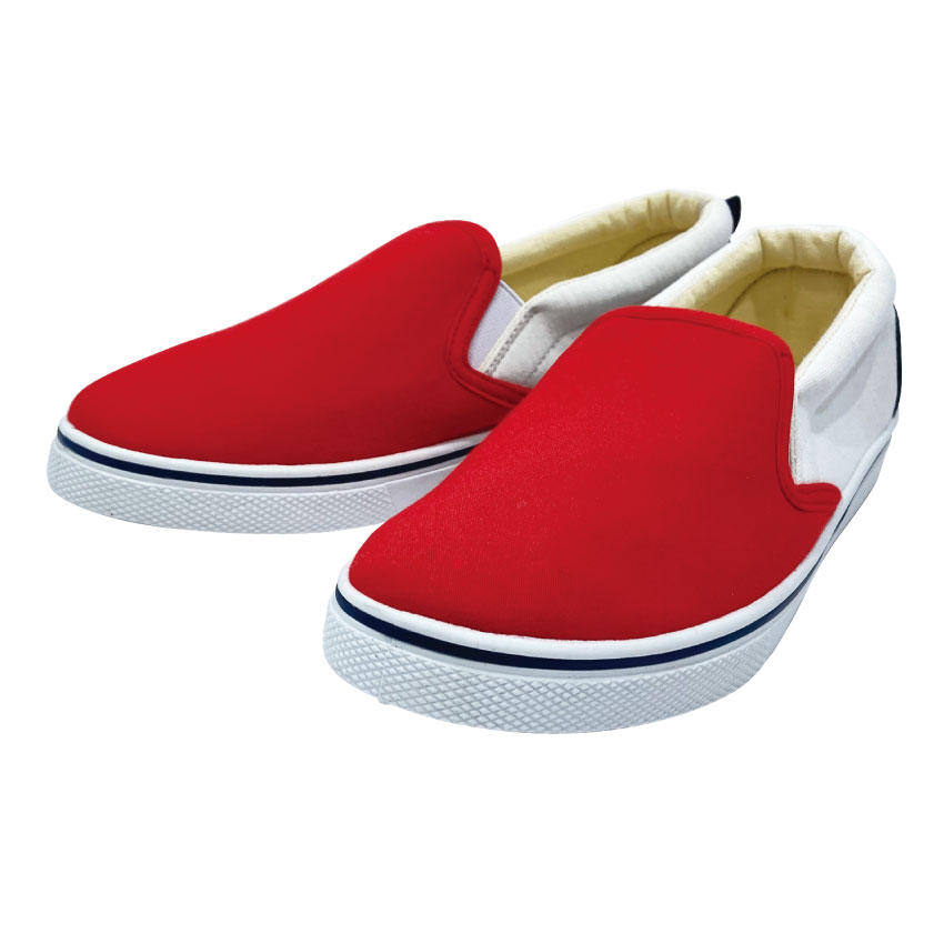 Slip-on Womens Tricolor Red L