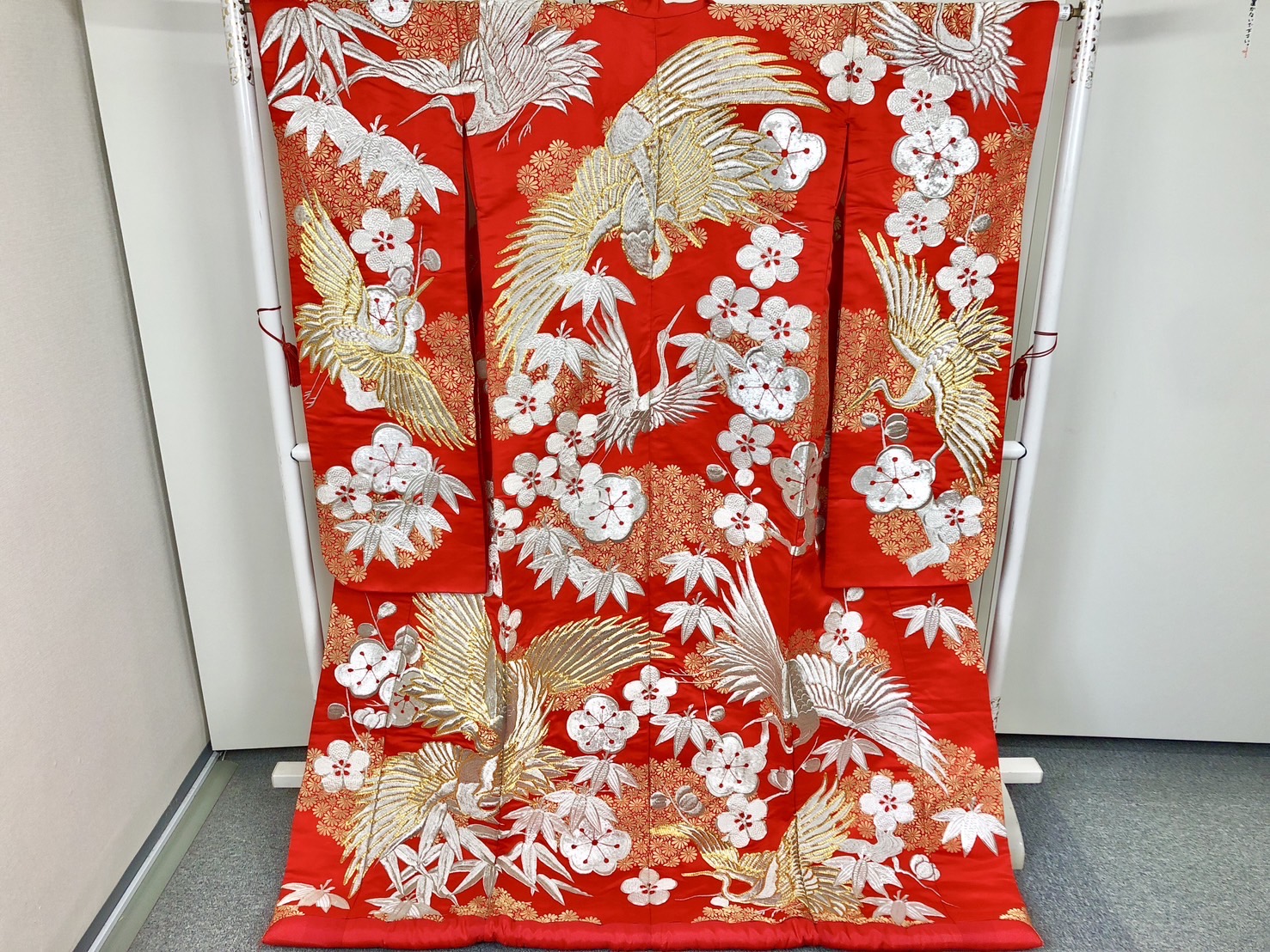 JAPANESE KIMONO DRESS UCHIKAKE(Red)