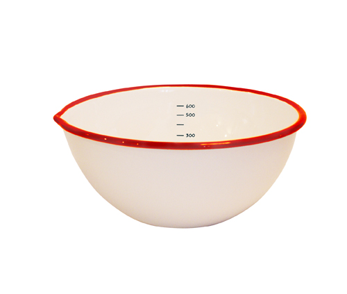 15CM (0.8L) ENAMELED LIPPED BOWL NEW RED