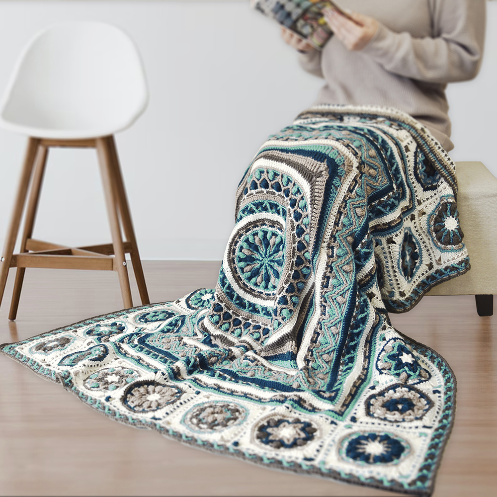 Limited Edition] Persian Rug Blanket Handmade Kit Hand-knitted Interior Decoration Everyday Acrylic Wool Washable NASKA