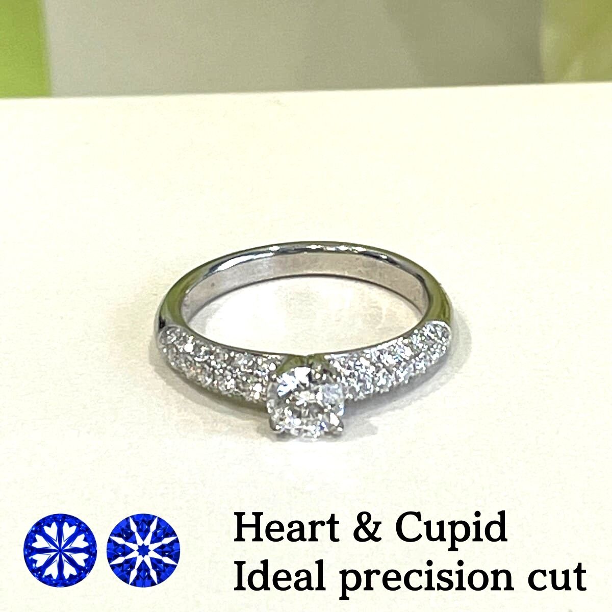 [one of a kind]Platinum900 diamond Ring diamond 0.409ct(Ideal precision cut) diamond 0.450ct(Ideal precision cut) size :JCS9.5 US5.25(adjustable)