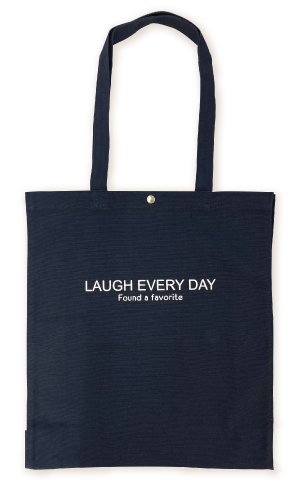 Gusseted colored tote Navy