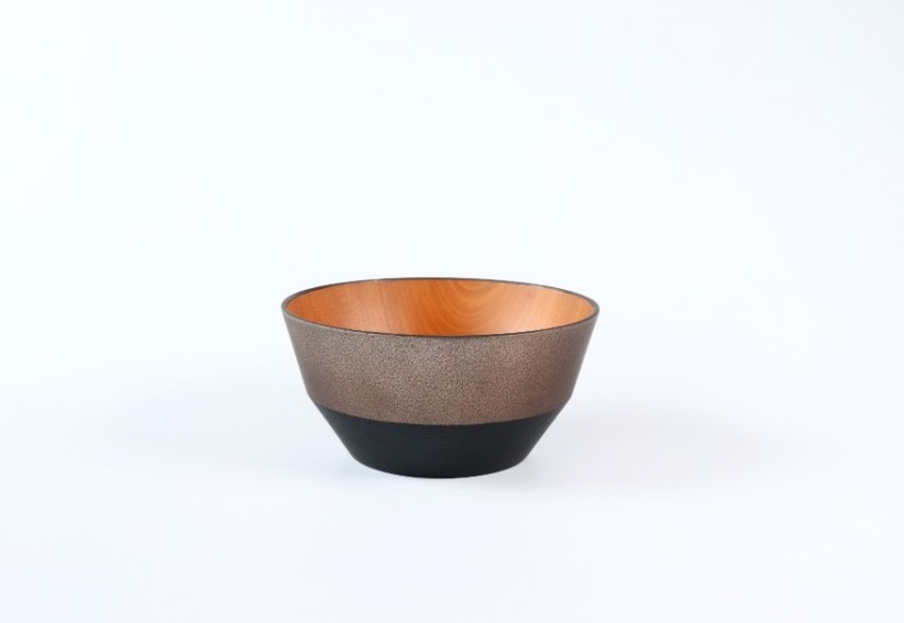 Tenryuji Bowl titanium silver and black Soup or salad bowl