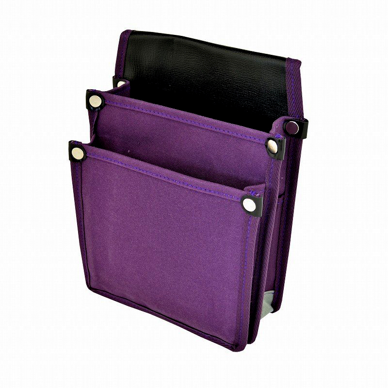 MARUKIN-JIRUSHI Canvas waist bag with inside pocket YK-13 Purple