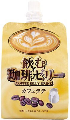 Drinking Coffee Jelly Cafe Latte Pouch Jelly 150g