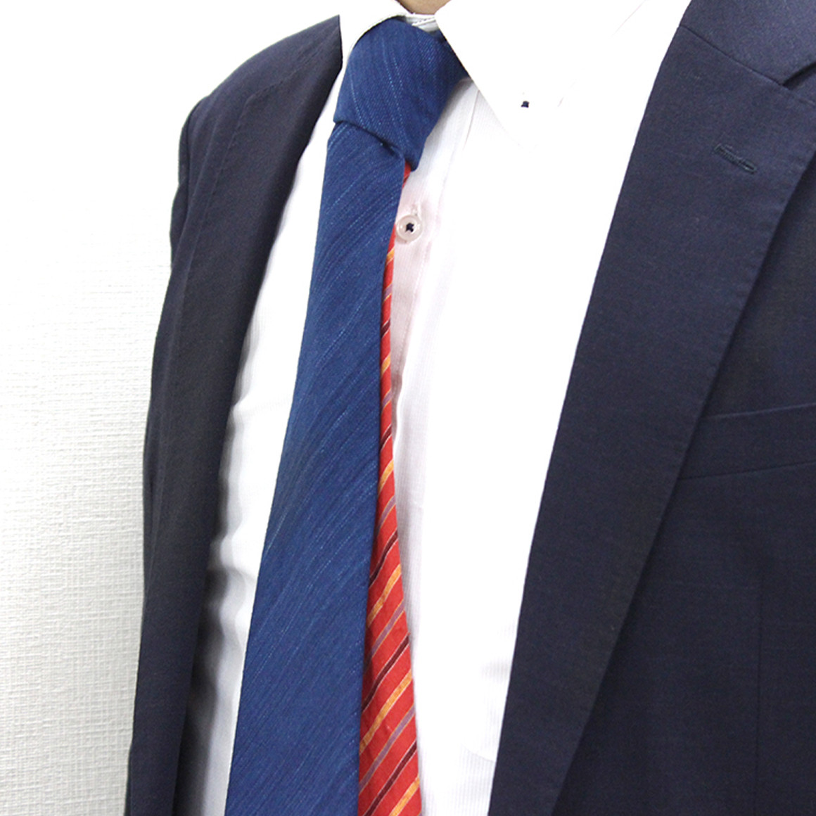 Japanese textile tie - indigo dyed - Enshu cotton pongee