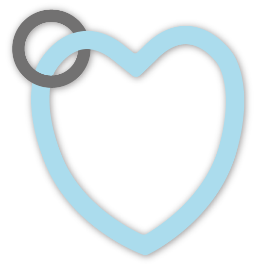 Cell phone ring heart blue