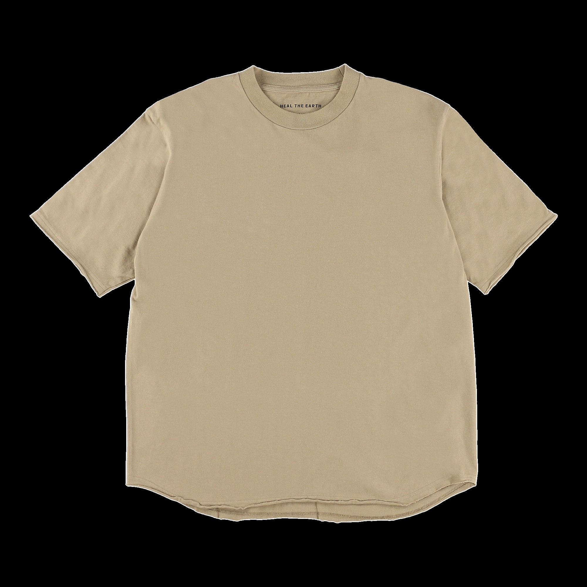 TRAVIS round-body jersey short-sleeved T-shirt  L  TAN