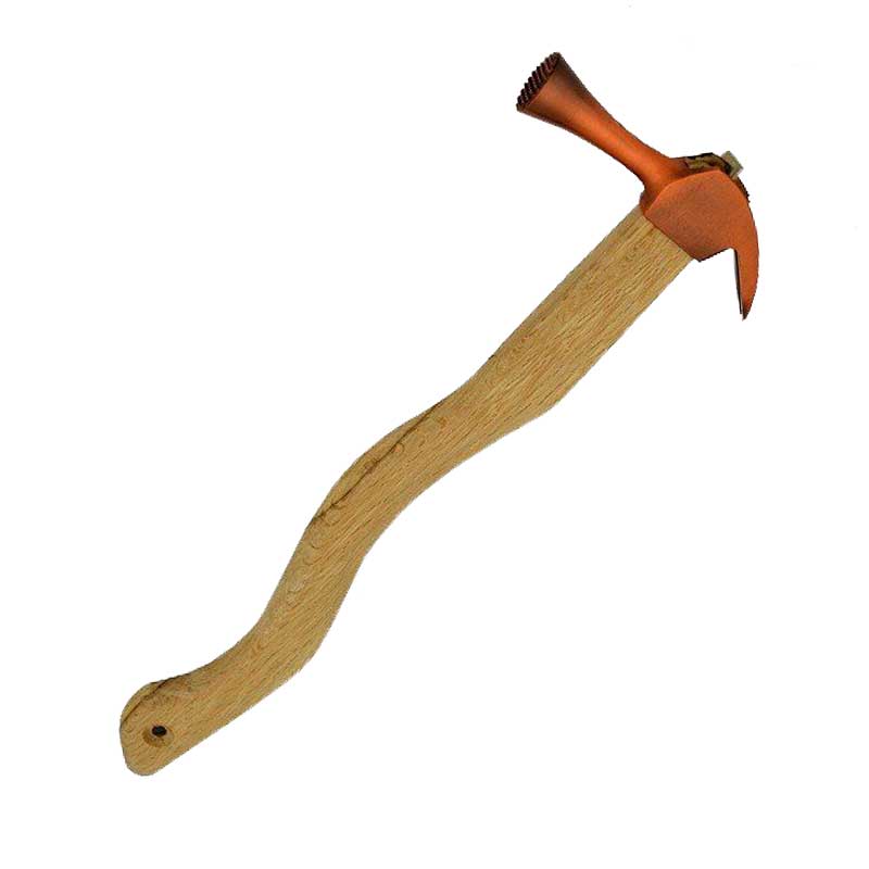 MARUKIN-JIRUSHI Temporary frame hammer [Bronze plating] snak bent shape 450mm
