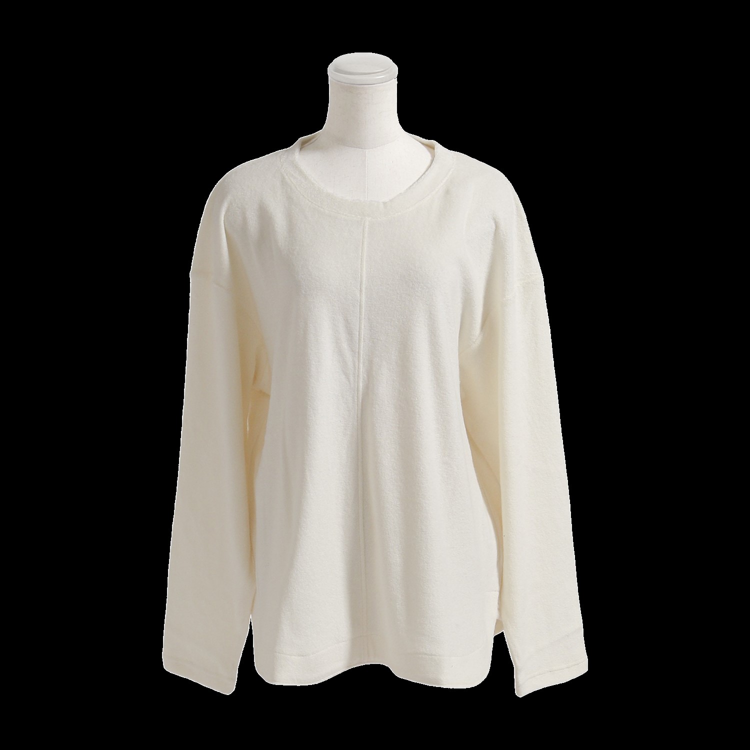 Cotton Cashmere Pile Long-Sleeved T WHT M