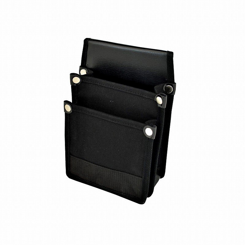 MARUKIN-JIRUSHI Canvas waist bag with inside pocket small size YK2-01 Black