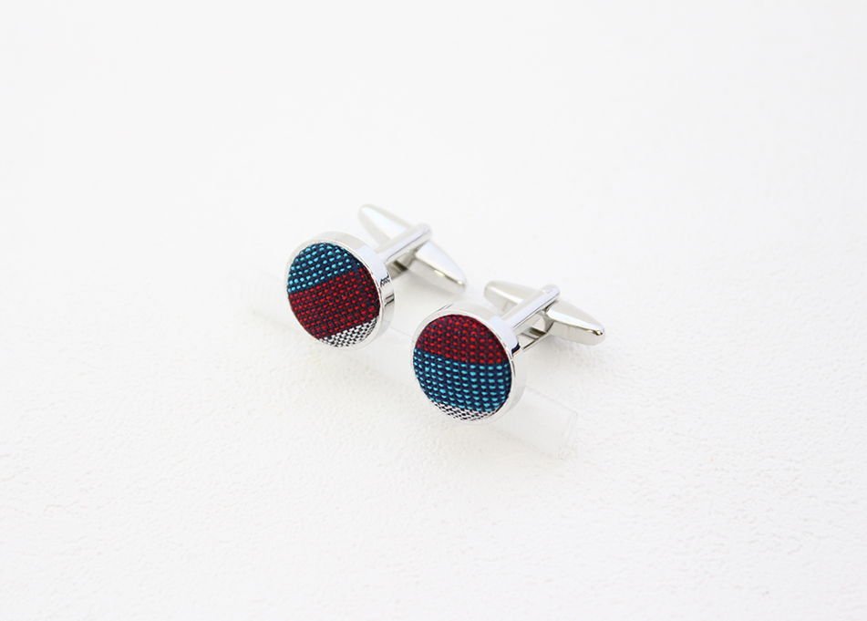 Japanese textile cufflinks Aizu Cotton