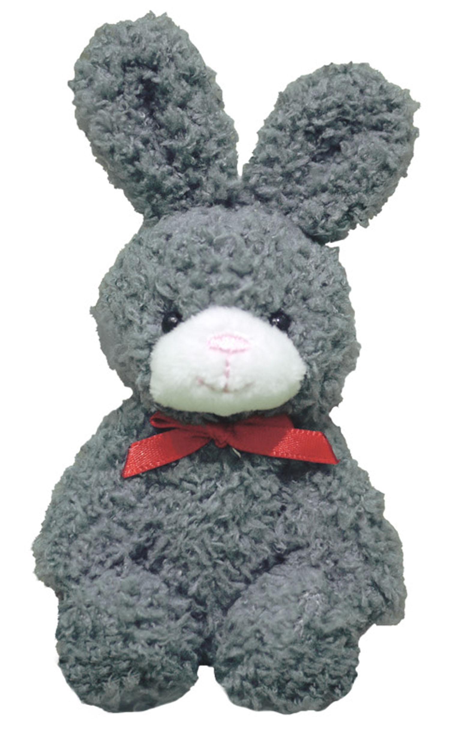 Mini mascot with ball chain, ribbon bunny, gray