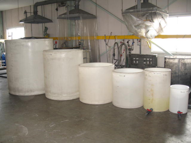 For chemical manufacturing
Various polyethylene tanks