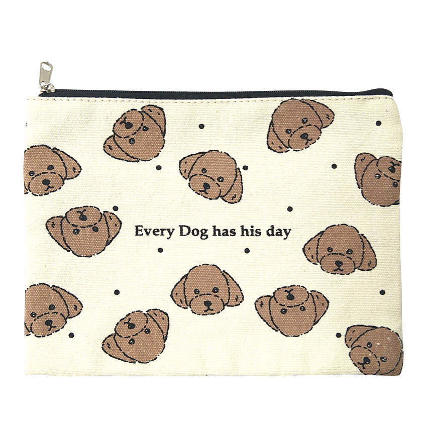 Animal Illustration Pouch Toy Poodle