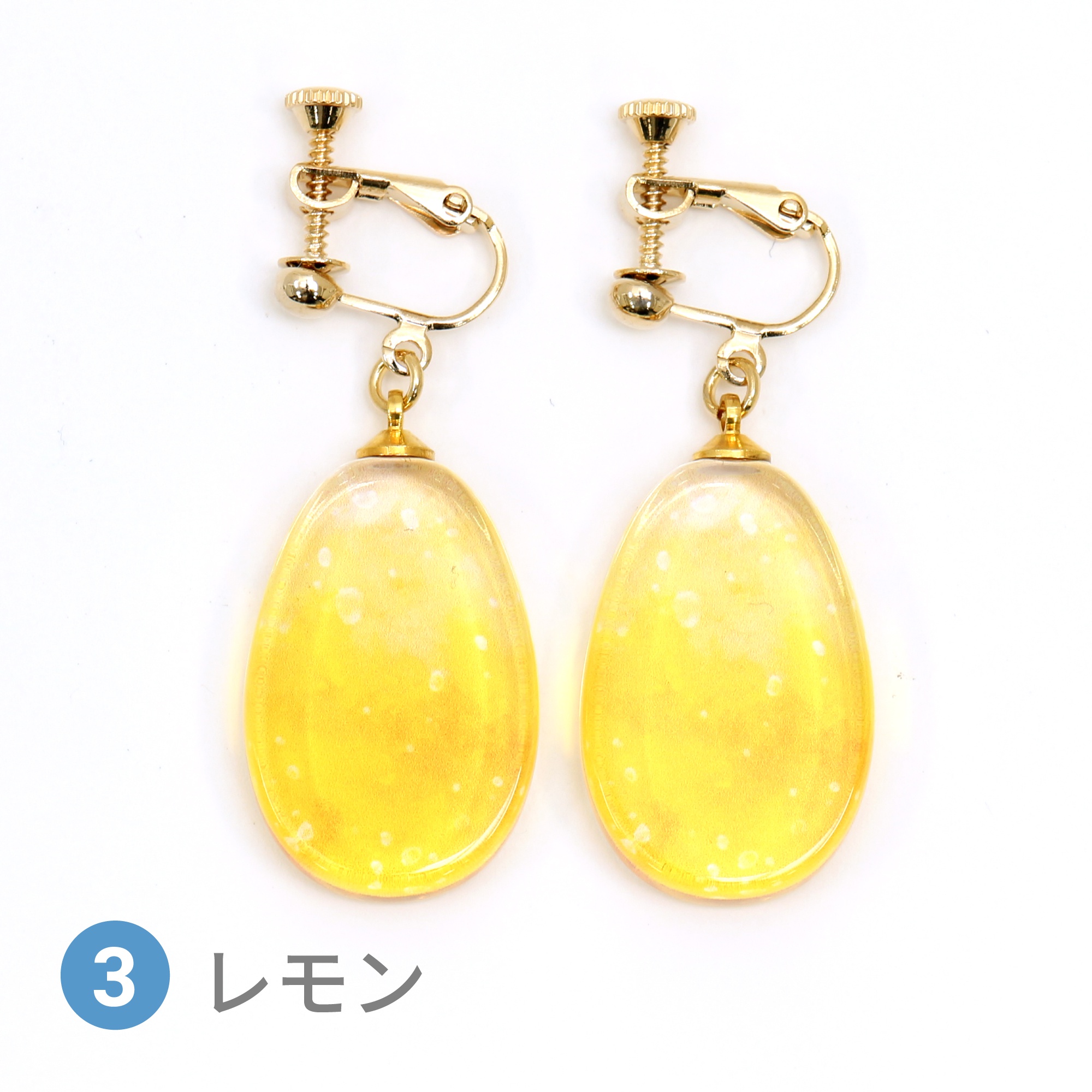 Glass accessories Earring SODA lemon drop shape