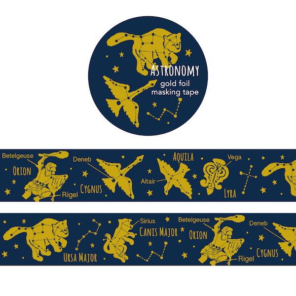 Gold leaf masking tape (Astronomy)