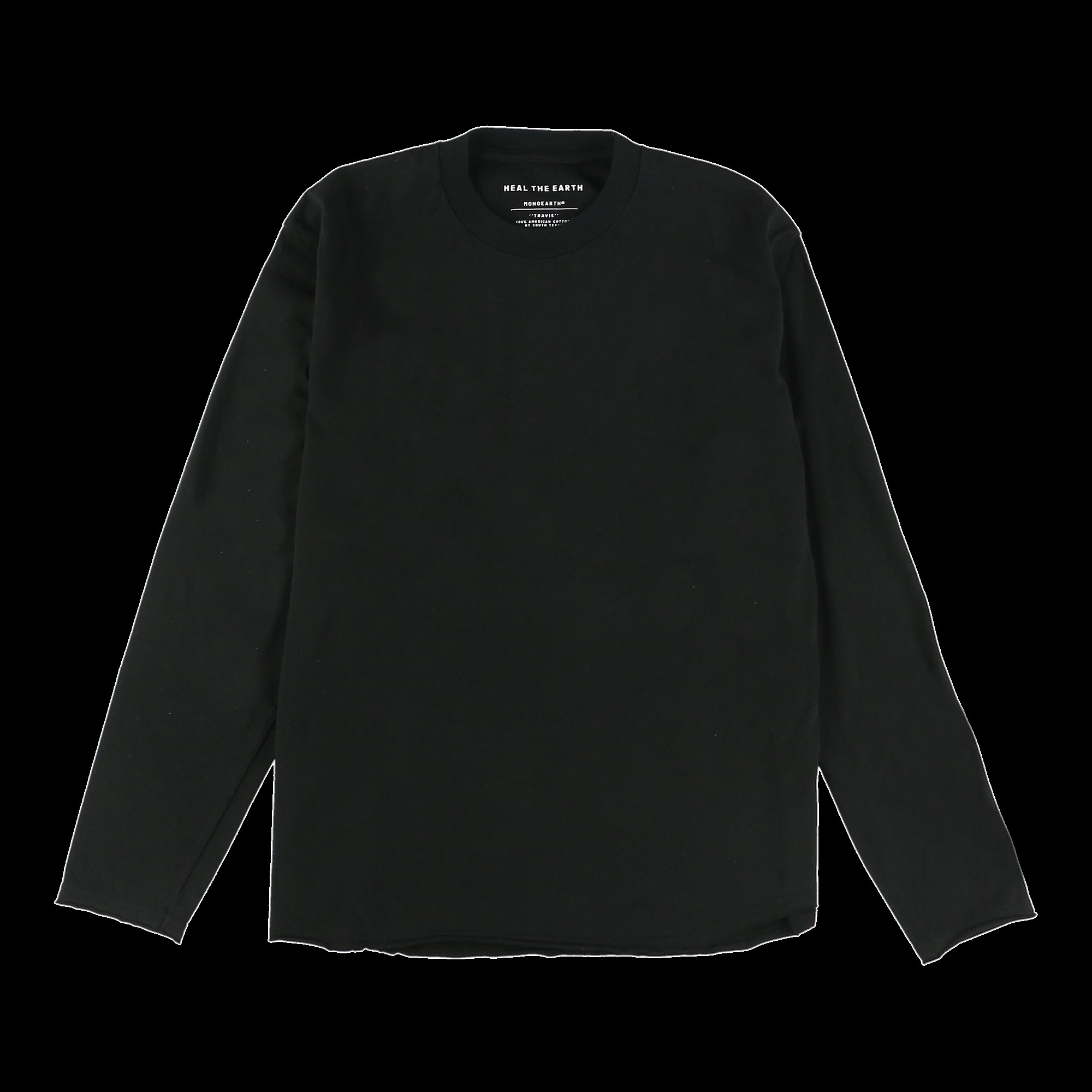 TRAVIS Round-body Jersey Long-Sleeved T-Shirt   L  BLK