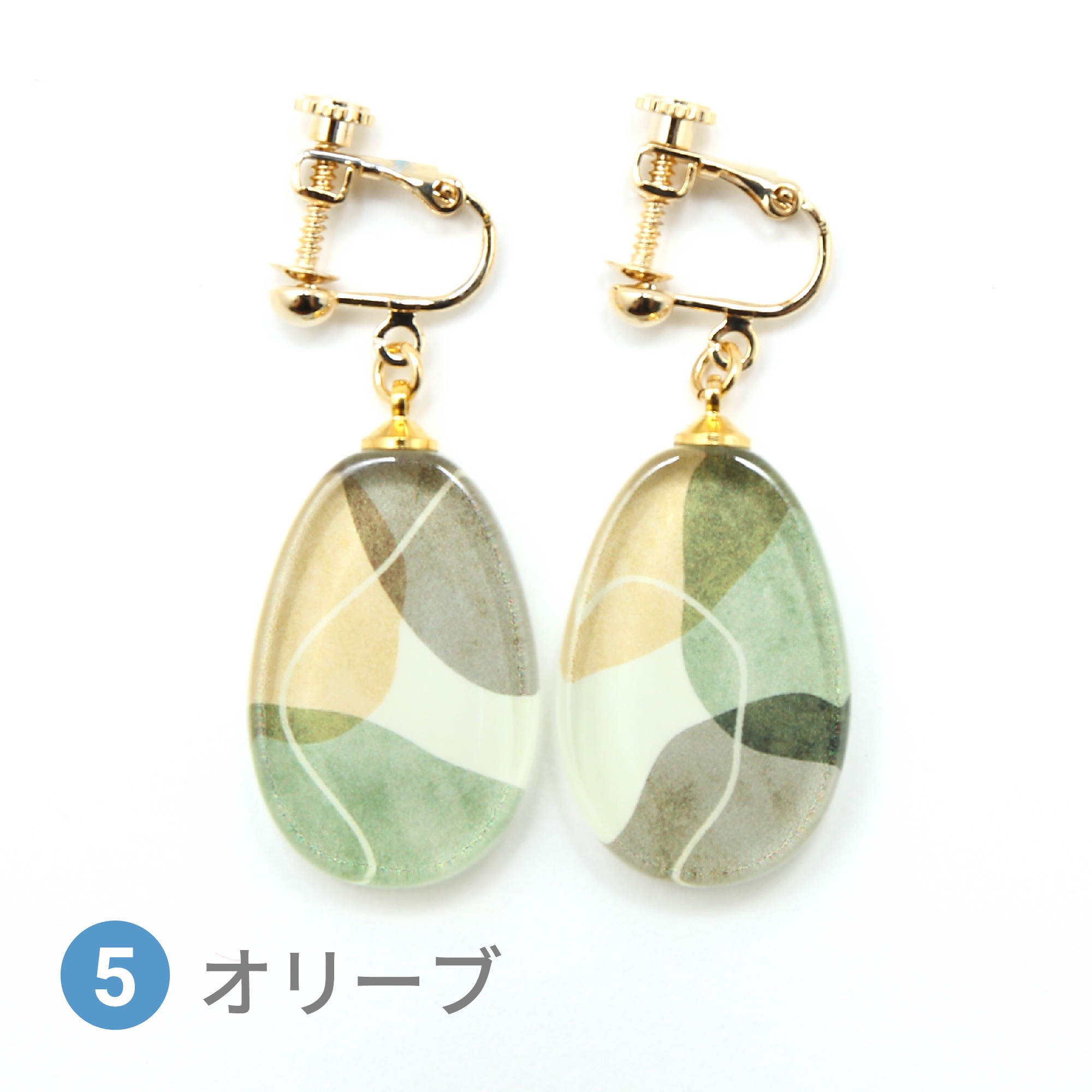 Glass accessories Earring PAINT olibe drop shape