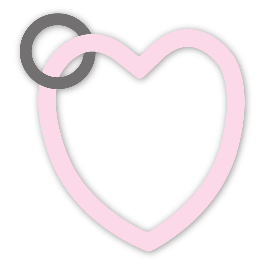 Cell phone ring heart pink