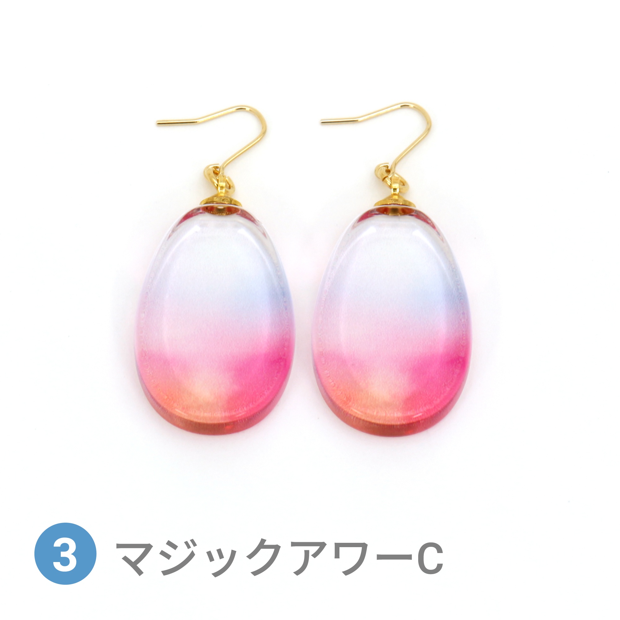 Glass accessories Pierced Earring SKY COLOR magic hour C drop shape