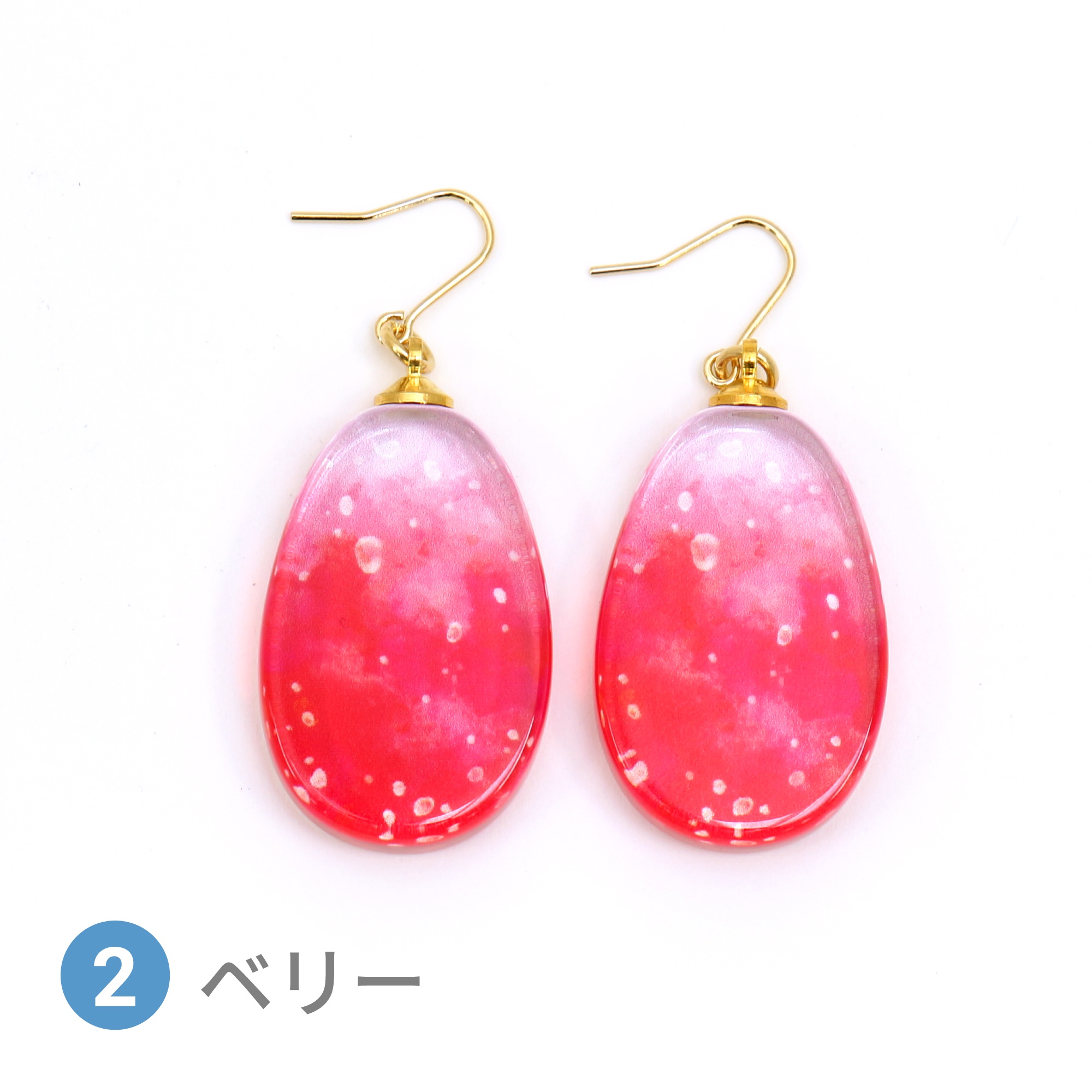 Glass accessories Pierced Earring SODA berry drop shape