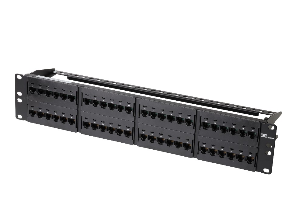 2U 48ports Patch Panel Kit for Cat.6 UUTP Cable(Include Modular Jacks)